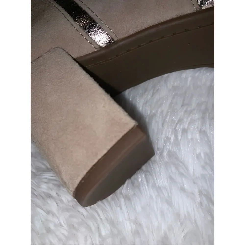 NWOT Taryn Rose Taupe‎ Silky Suede Knee High Boots 7.5